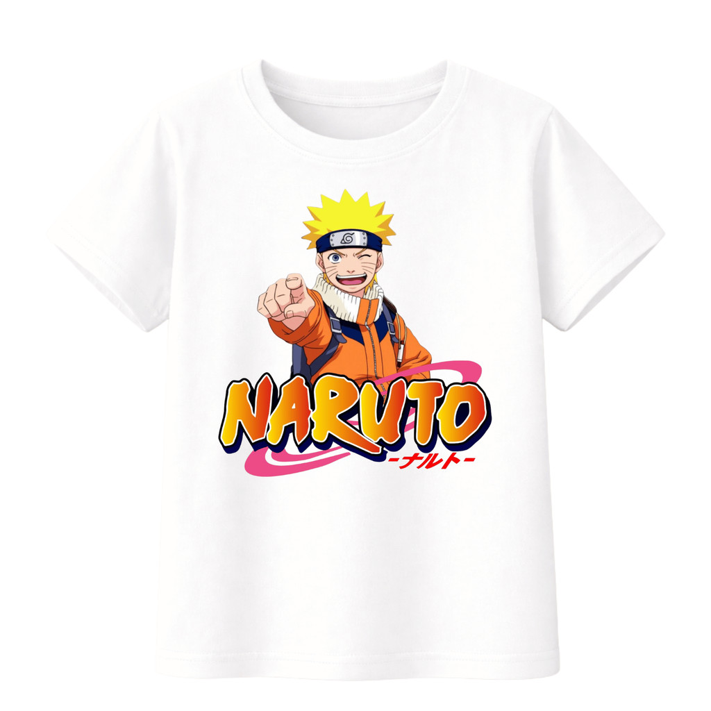 Camiseta Naruto Infantil 100% Algodão Personagem Shippuden Classico Anime Confortavel