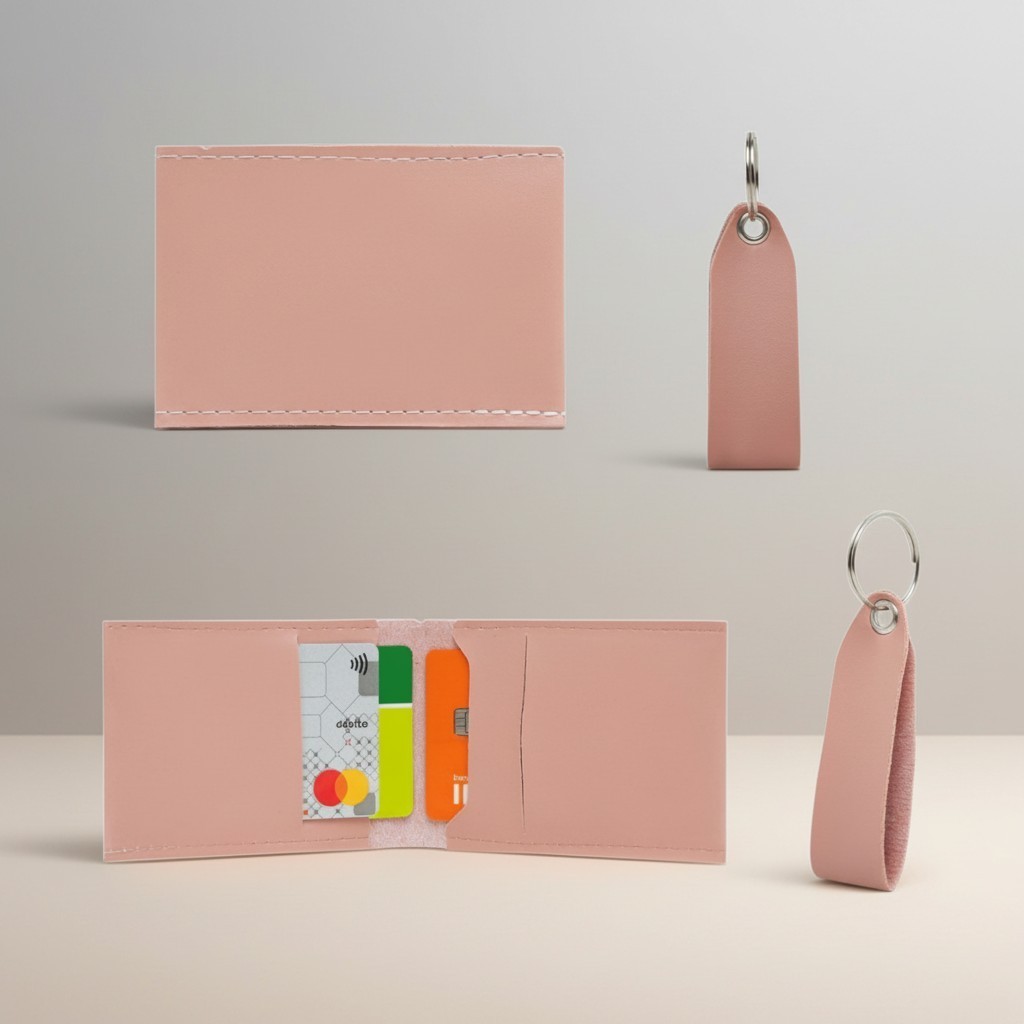 Kits Porta Cartão + Chaveiro Feminino Masculino Mimo Revenda Atacado