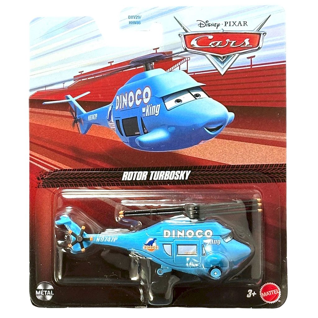 Rotor Turbosky Dinoco - Carrinho Filme Carros Cars Disney Pixar - Metal 1/55 - Mattel