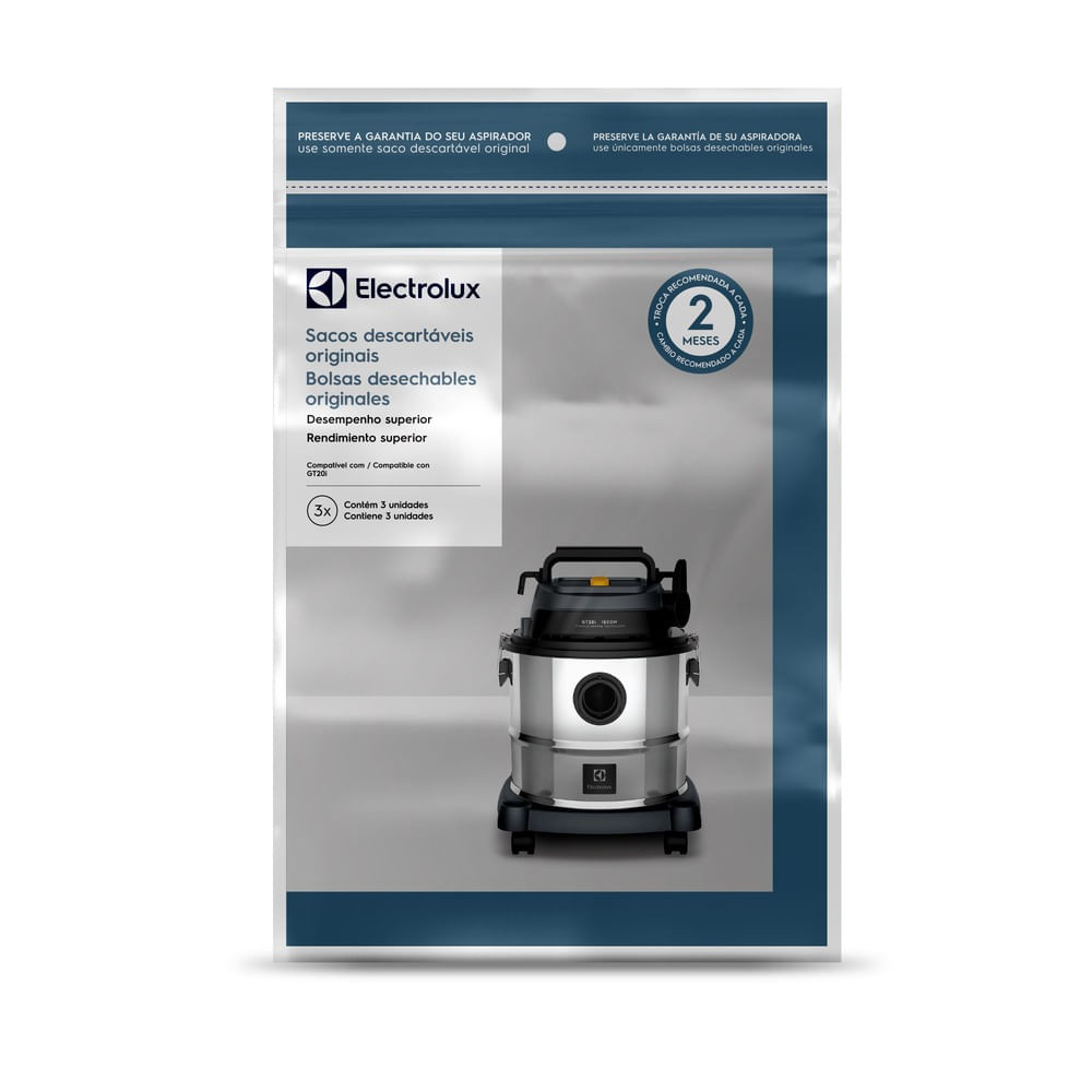 Kit 3 Sacos De Aspirador De Pó Electrolux - Gt20i 
