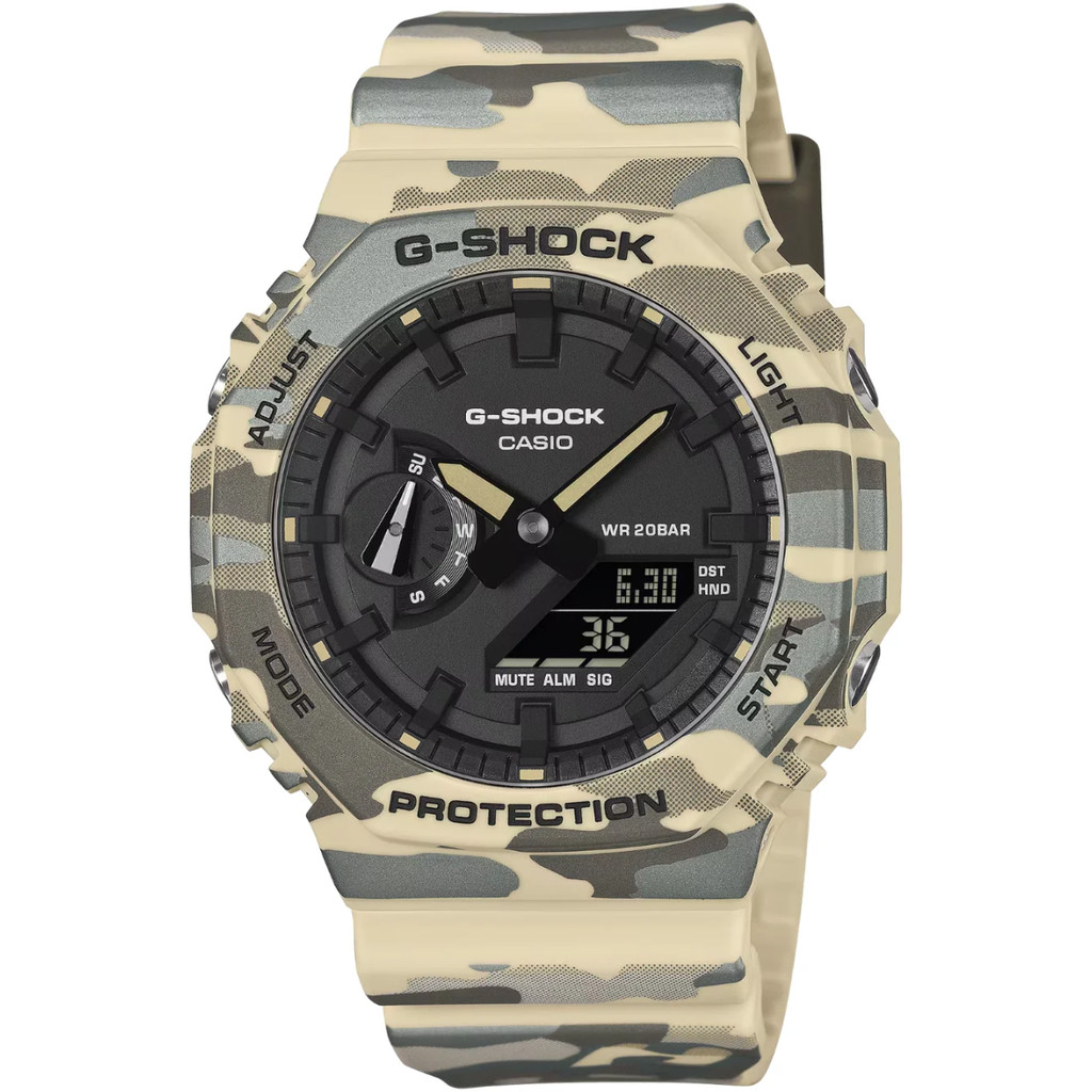 RELÓGIO CASIO G-SHOCK MASCULINO CAMUFLADO GA-2100CM-5ADR
