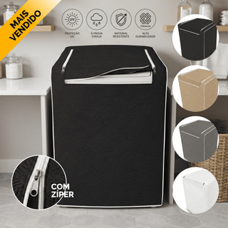 Capa de Máquina de Lavar com Zíper Impermeável 10kg a 18kg Electrolux Brastemp Consul