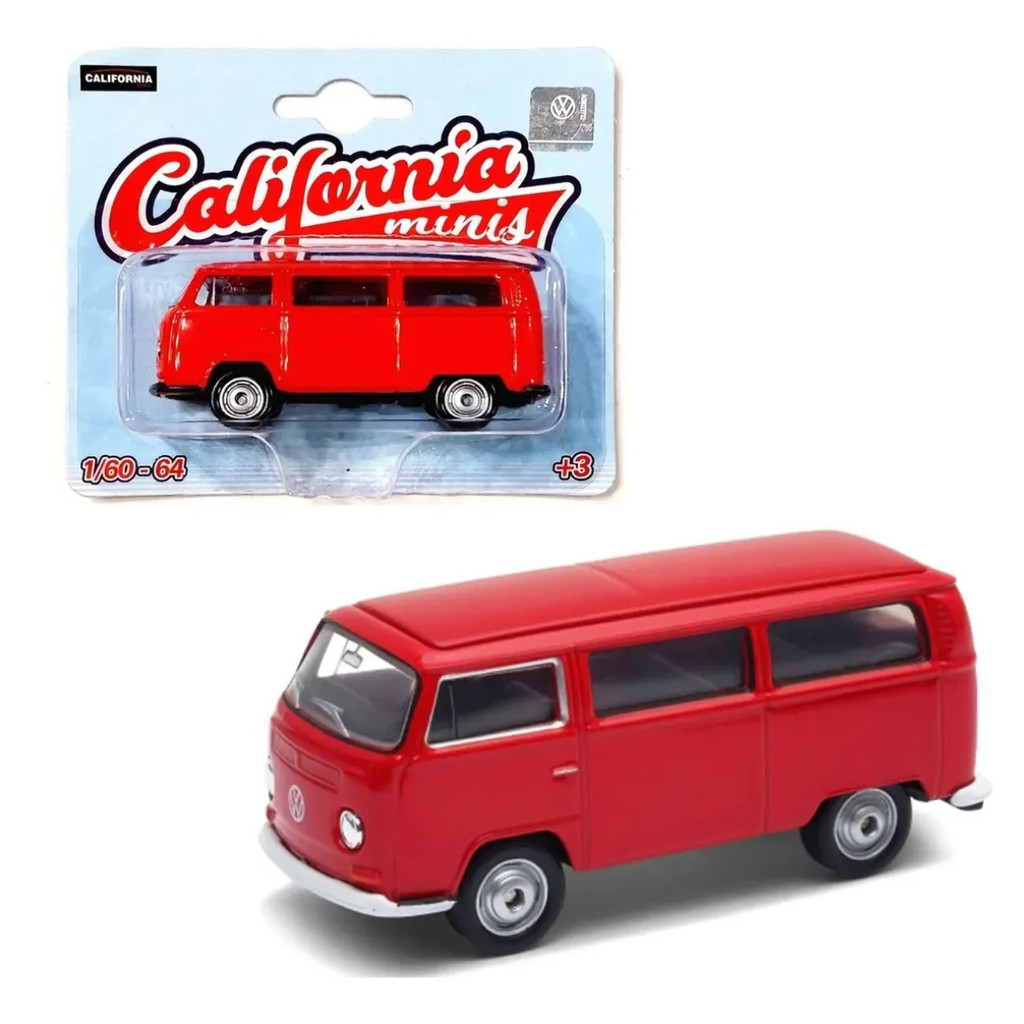 Miniatura Carro Carrinho Volkswagen Kombi 1/64 Welly Coleção
