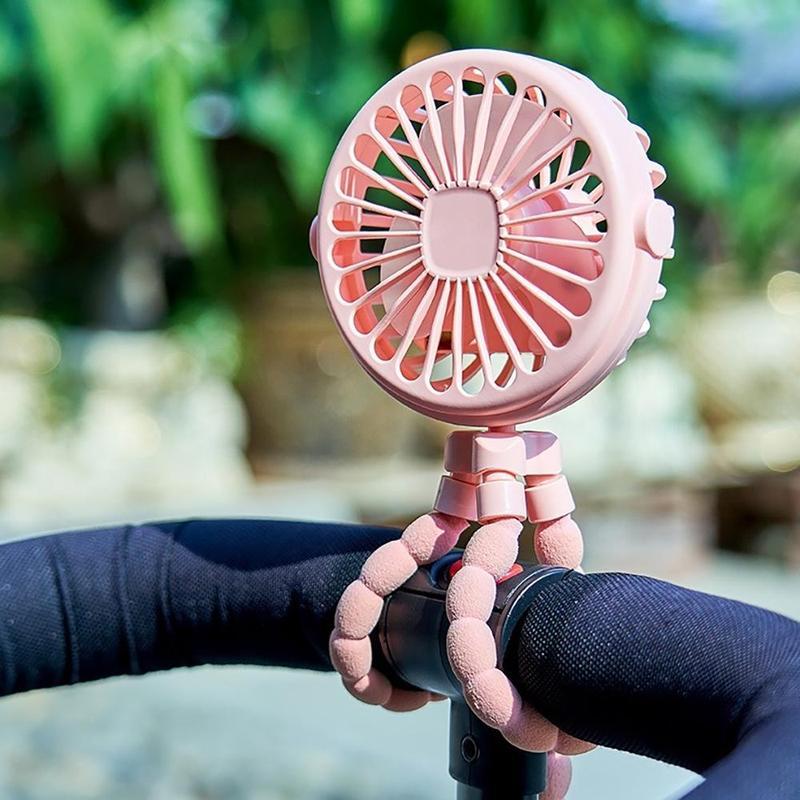 Carrinho polvo ventilador Desktop acampamento portátil pequeno ventilador de carregamento usb tripé Mini ventilador EL6Q