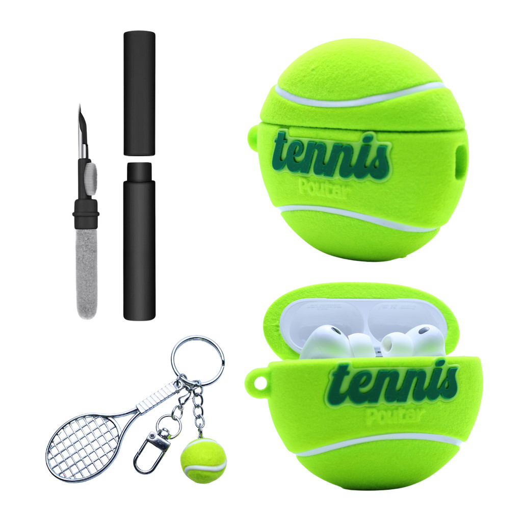 Kit Limpador para Fones e Capa Protetora Nerdcase para AirPods Pro 3, Bola de Tê