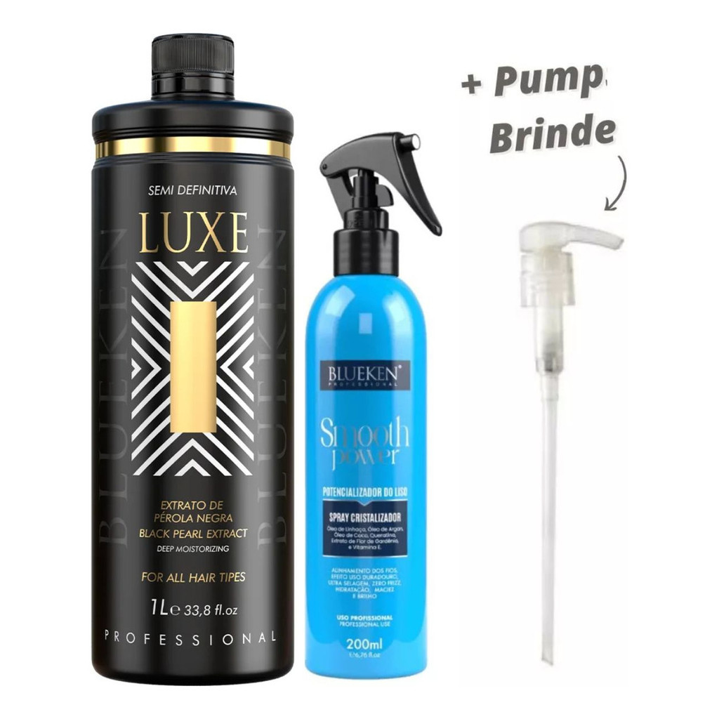 Blueken Escova Progressiva Luxe 1L e Smooth Power 200ml