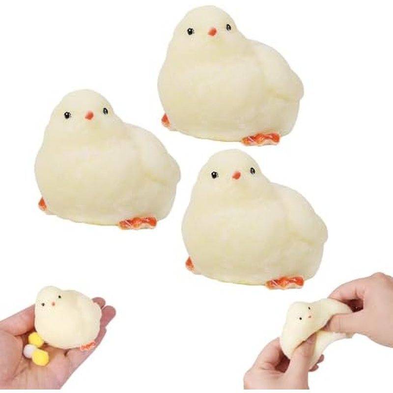 Squeeze Toys Stress Relief Ultra Soft Chick Fidget Silicone Chicken (1pcs)