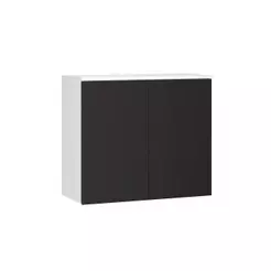 Armário Aéreo 70cm 2 Portas Dora Luciane Móveis Branco/preto