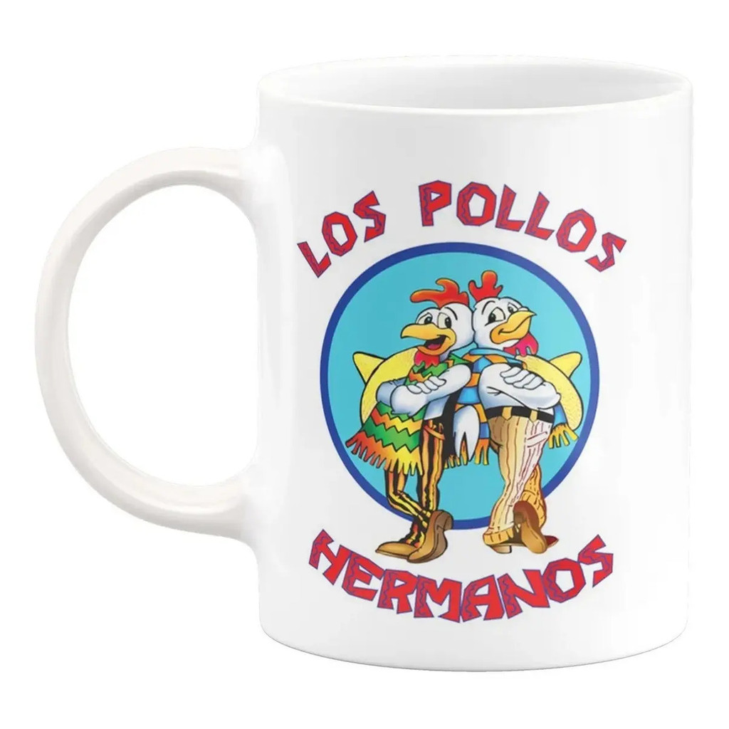 Caneca Porcelana Los Pollos Hermanos - Breaking Bad 325ml Para presente Criativo Aniversário Amigos