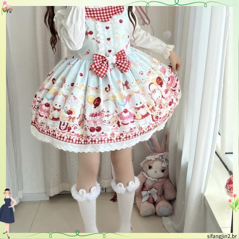 [Ba Chess Bear] 2024 Saia lolita estilo completo Original autêntica jsk Strap lolita Daily All-Match estilo primavera