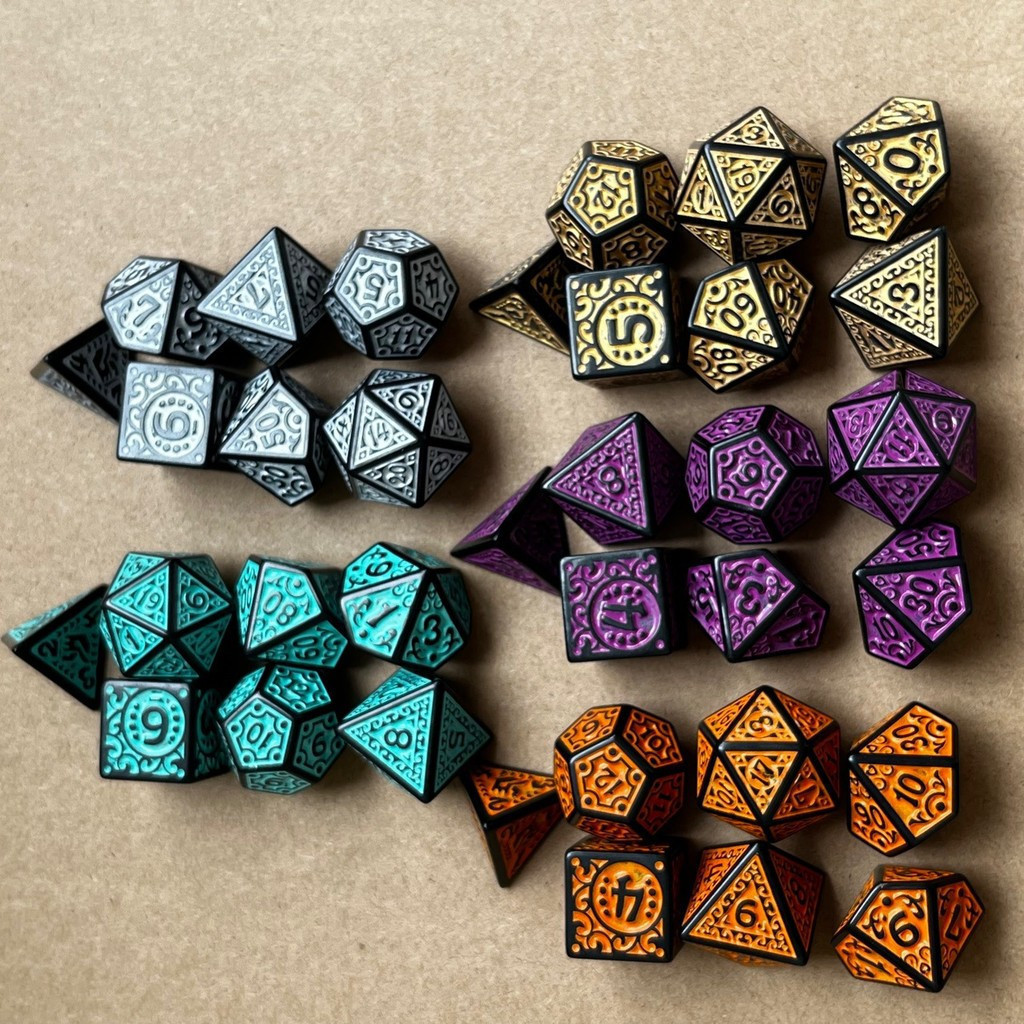 Conjunto de Dados Ocos Padrão 42741 para Jogos de Tabuleiro, Adequado para Exploradores de DND, D&D e Jogos KNET