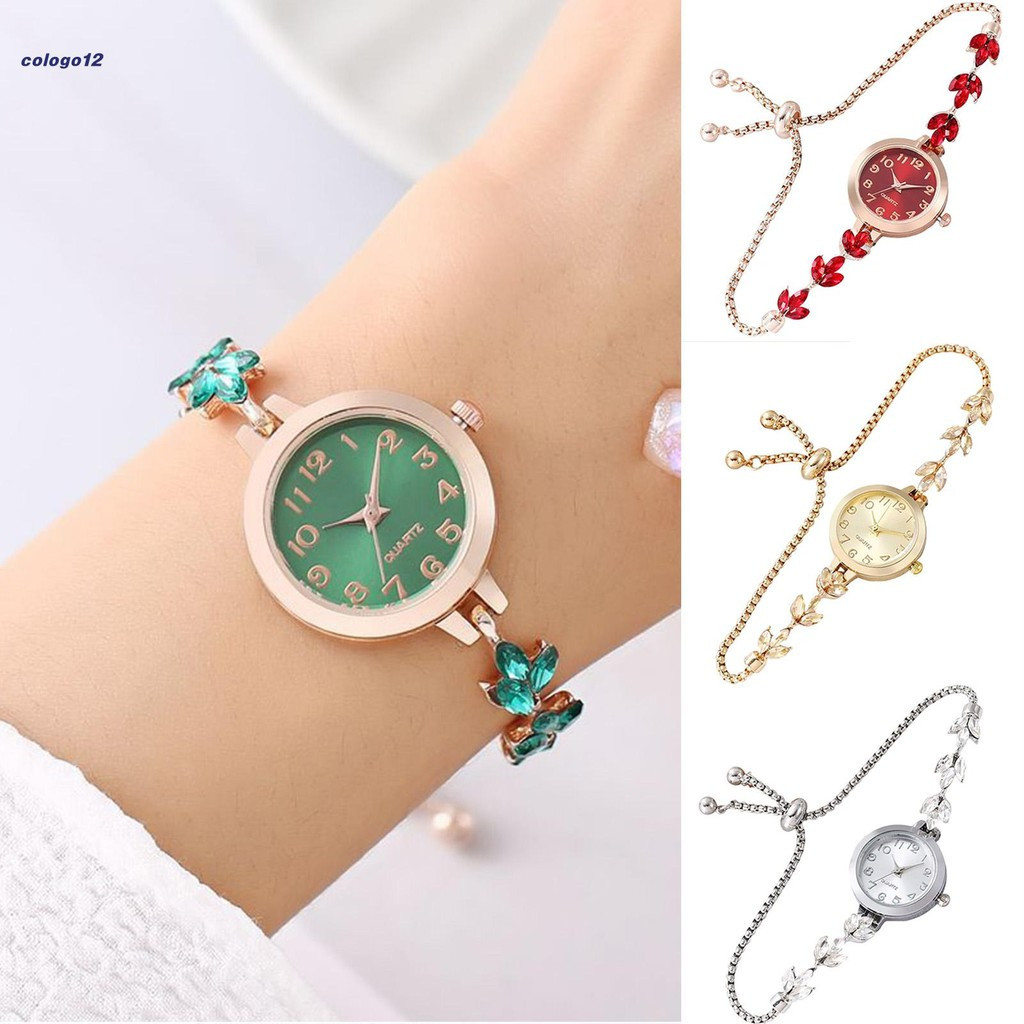 Relógios De Cristal Femininos Pulseira Mostrador Redondo Elo De Corrente Relógio De Pulso Maravilhoso Presente Para Mulh