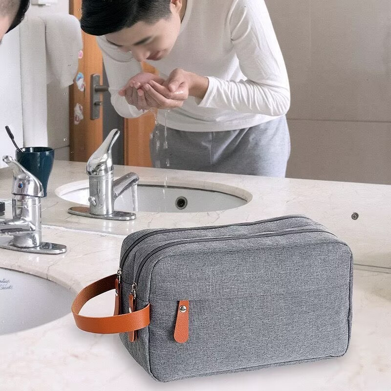 Bolsa de higiene pessoal com zíper duplo Bolsa de viagem