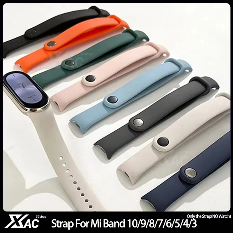Pulseira para Xiaomi Mi Band 8 9 10 Silicone Macio Premium Ajustável Esportiva A