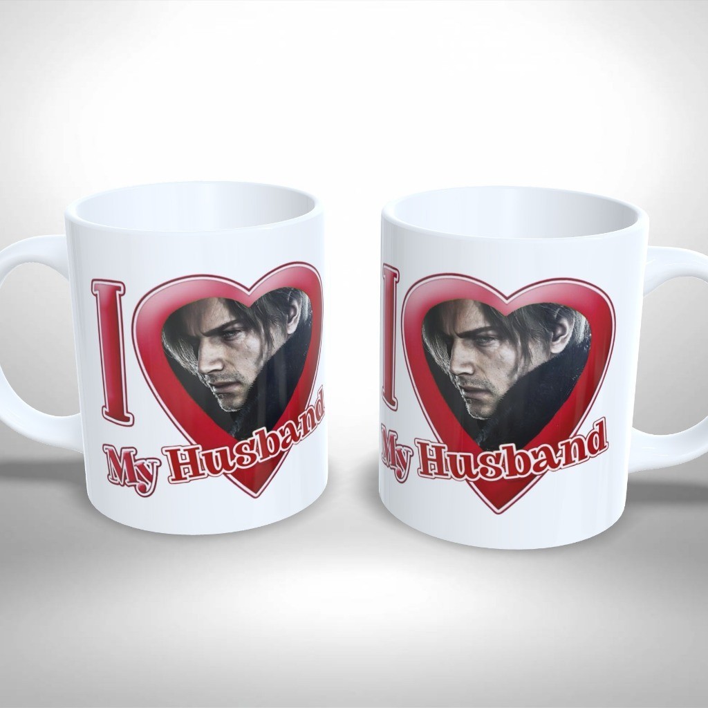 Caneca Personalizada - LOVE MY HUSNBAND Leon S. Kennedy Resident Evil Requiem Ideal