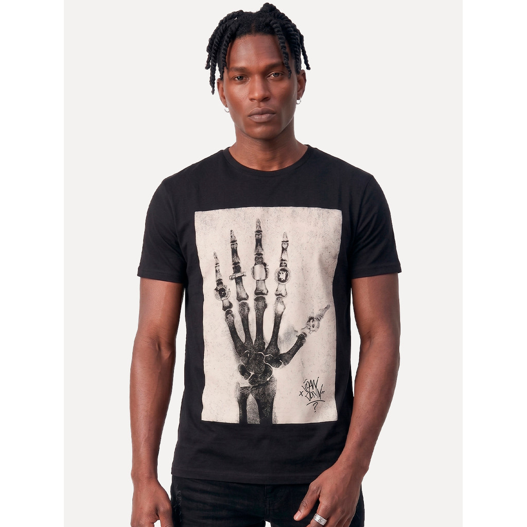 Camiseta John John Masculina Regular Fit Ring Preta