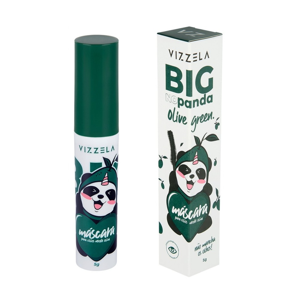 Máscara Cílios Big No Panda Olive Green Verde OIiva Original Vegano Vizzela · foto 2