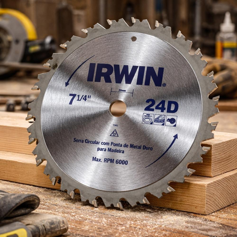 Disco de Serra Circular 7.1/4” (185mm) Irwin, 24 Dentes · foto 2