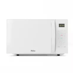 Micro-Ondas de Bancada Philco PMO30B 28L 1100W com Pintura Limpa Fácil e Relógio Branco 110V