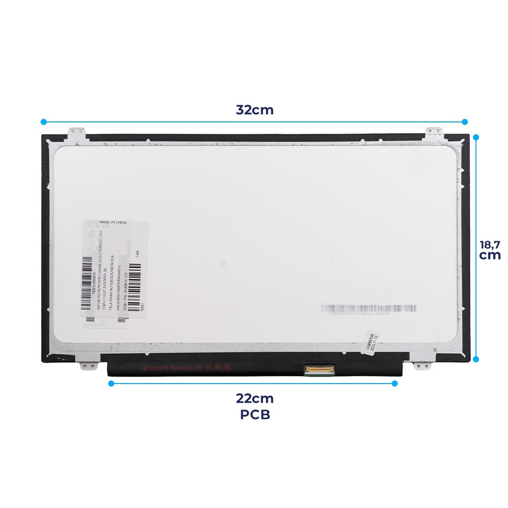 Tela 14" LED Slim Para Notebook Lenovo Thinkpad G40-80 Fosca