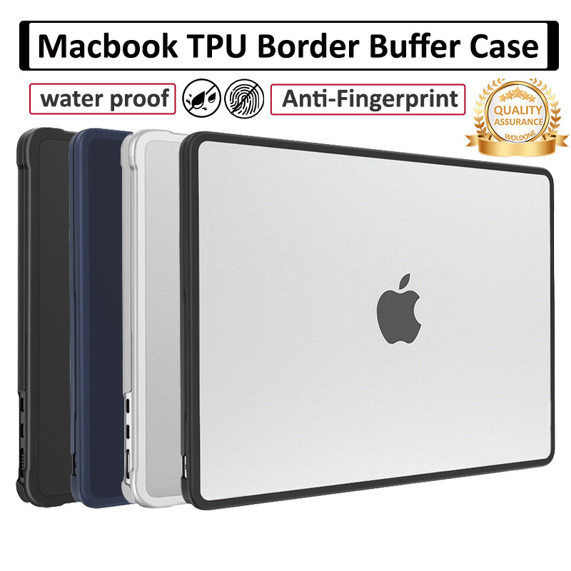Capa Fosca Com Amortecedor De Borda TPU Para Macbook Air M4 A3240 A3241 2022 13.6 M2 M3 anti-Impressão Digital Pro 14 M5