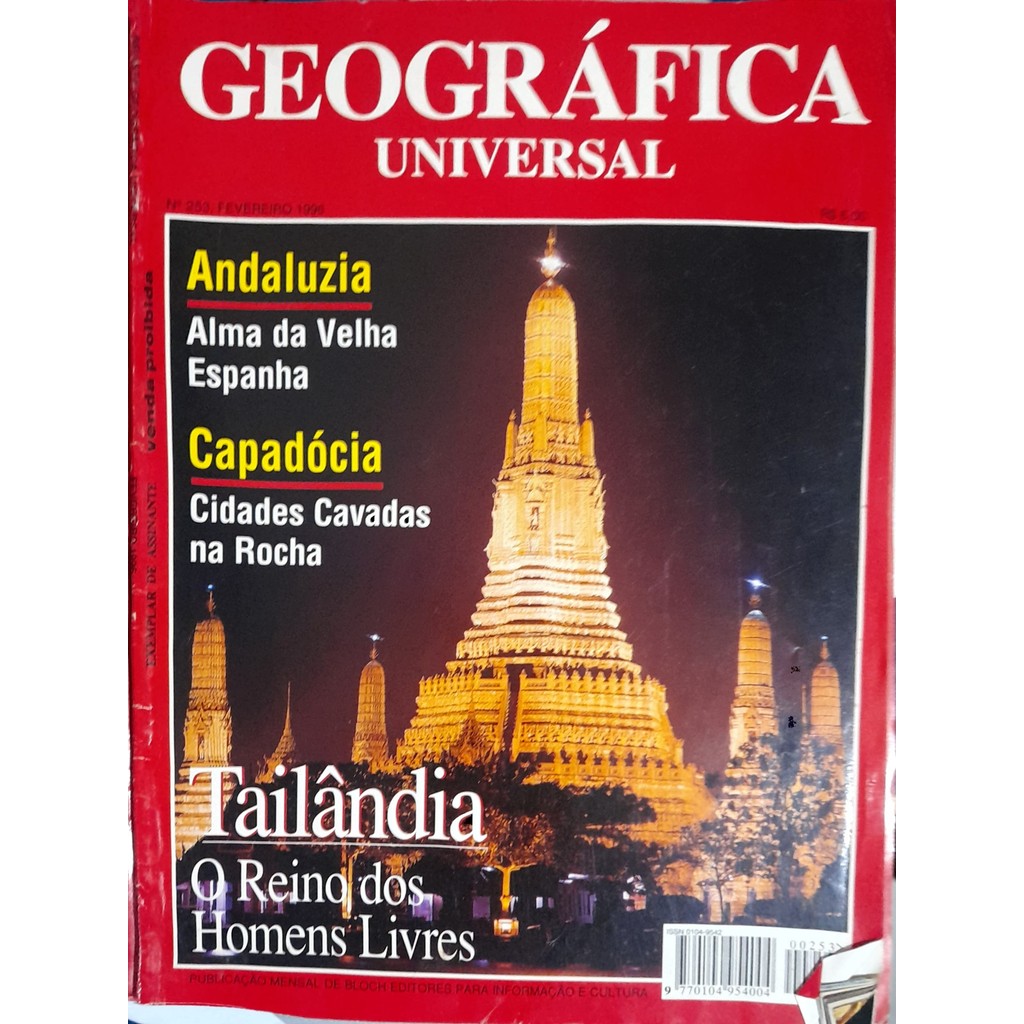 Revista Geográfica Universal nº 253 Fevereiro 1996 Tailândia de Bloch 7992597