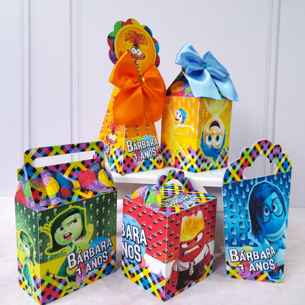 Kit Personalizados caixas Festa Divertidamente |Caixinha|Aniversário|Lembrancinha|Pegue e Monte