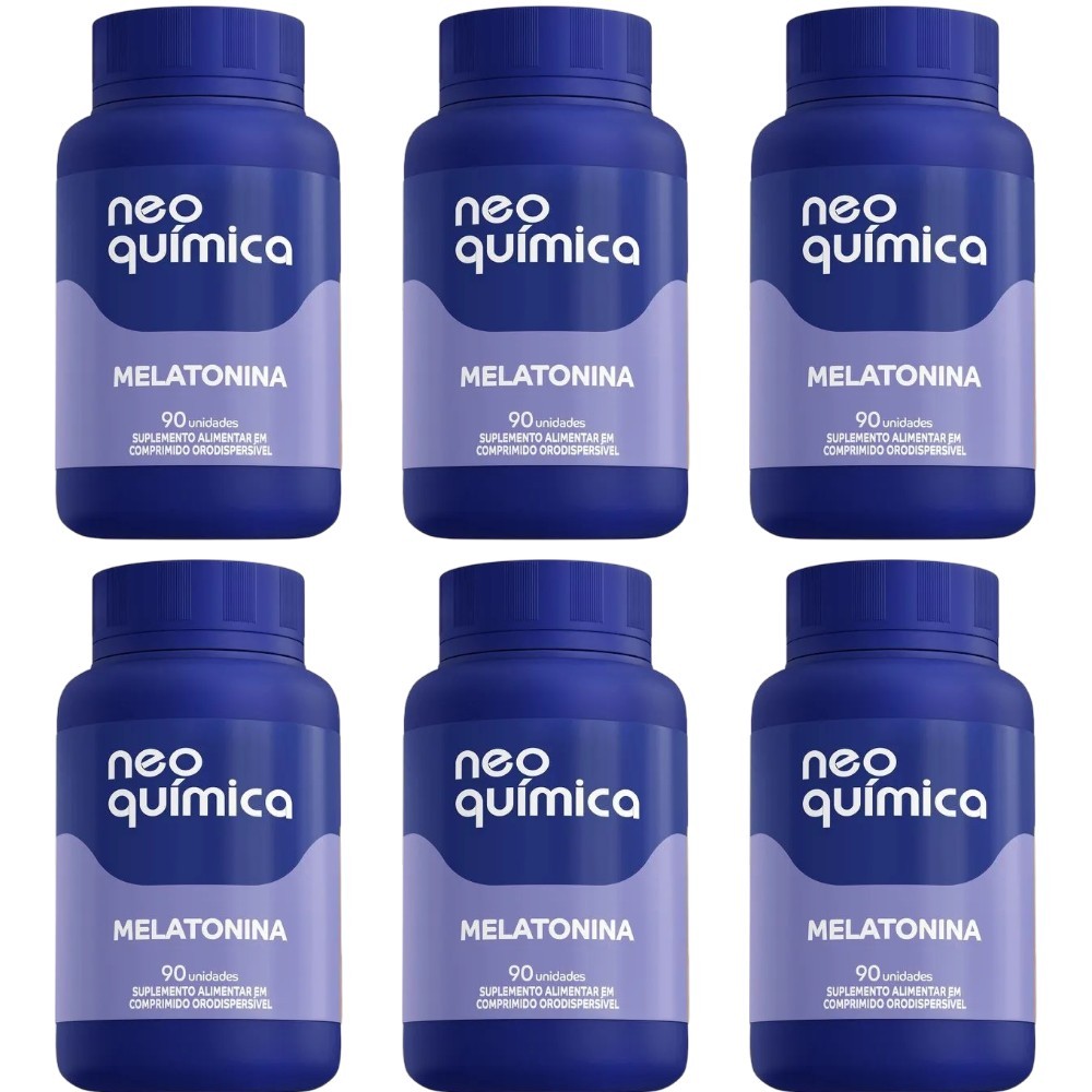 Kit 6 Melatonina Sabor Maracuja Com 90 Comprimidos - Neo Química