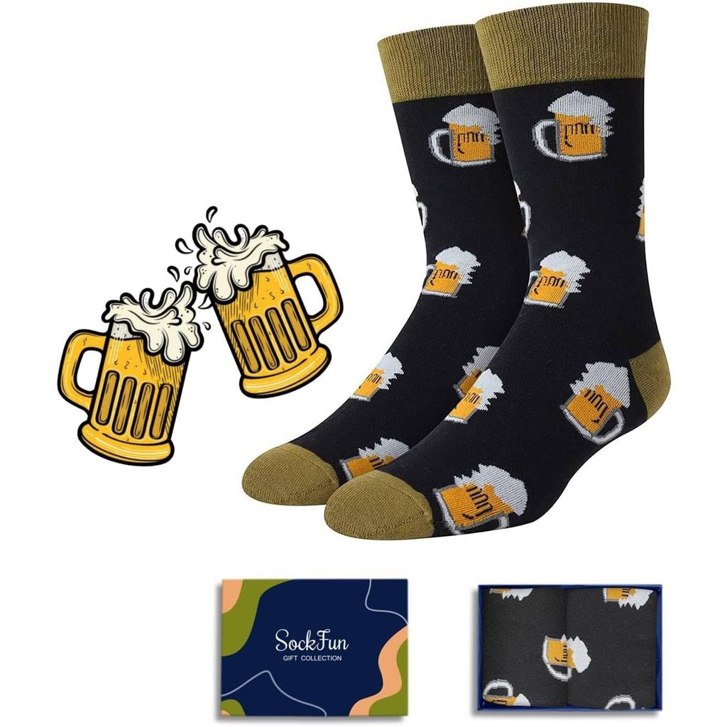 Presentes de Comida e Bebida para Homens - Meias de Pizza, Taco e Cerveja, Presentes de Taco e Pizza para Adolescentes