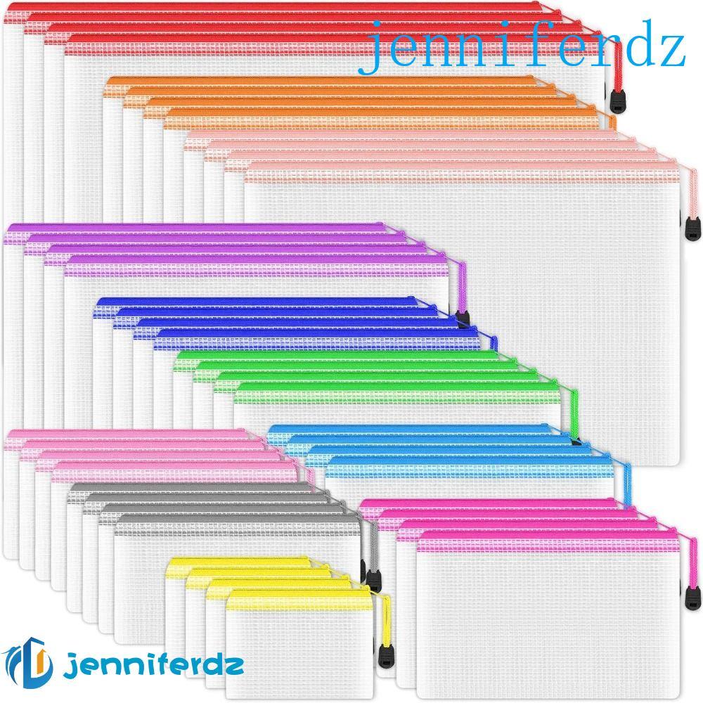 Bolsa Com Zíper De Malha AJENNIFER , Bolsas De Maquiagem Cosmética , Organizador De Documentos , Pastas De Arquivo , De 