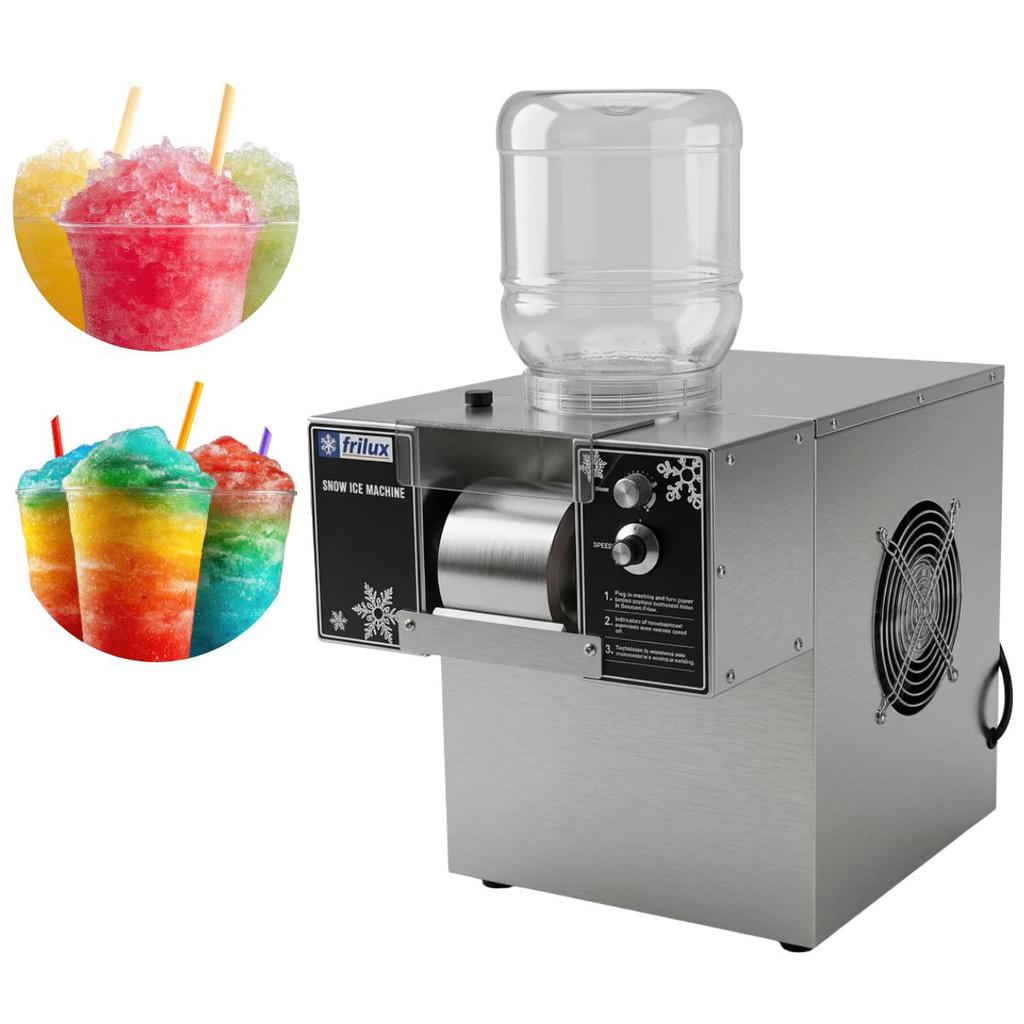 Máquina de Sorvete Raspadinha Inox 2 Dispensers Com Antivazamento 220V QL-001 Frilux