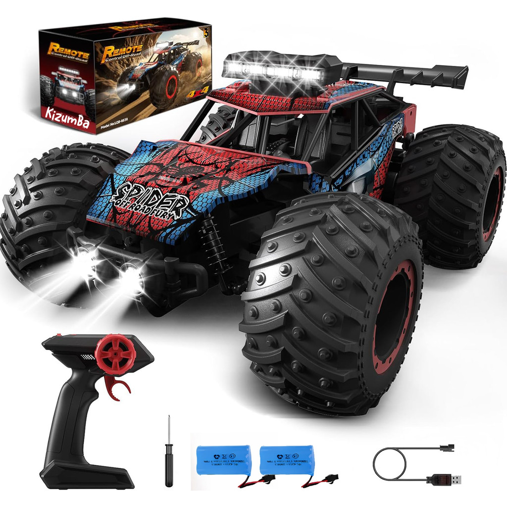 Carrinho Controle Remoto 2.4Ghz Off Road Monster Truck 25km/h 2 Baterias Homem A