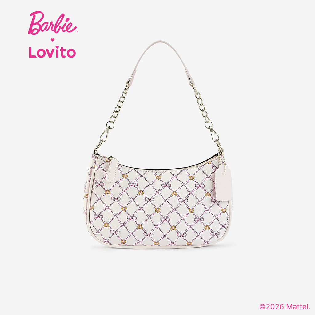 Barbie™ X Lovito Elegante Bolsa de Ombro Pequena de Metal Rosa para Mulheres LBL2AD011 · foto 2
