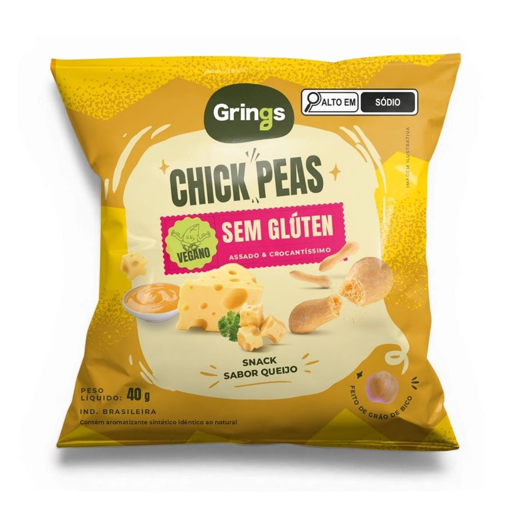 SNACK CHICK PEAS QUEIJO 40G GRINGS