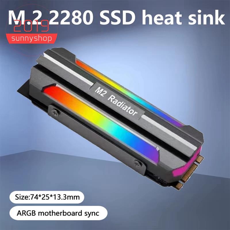 [Bestseller S] M . 2 2280 SSD Dissipador De Calor SSD2280 Cooler ARGB Sincronização Efeito De Iluminação Nvme Radiador D