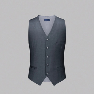 [Aojia] Colete masculino de lã cinza, terno de três peças, Slim fit, negócios, Casual, colete masculino