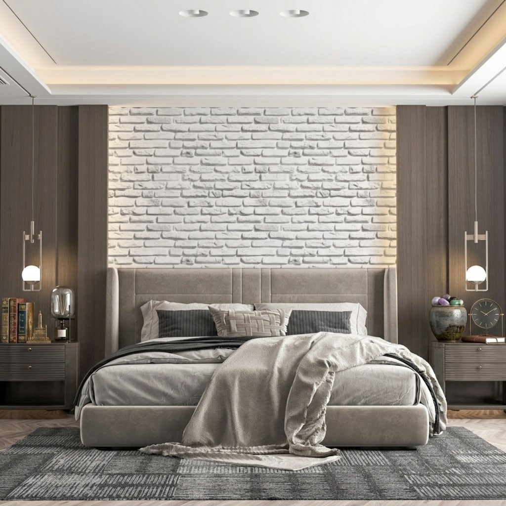 Detalhes do Papel de Parede Tijolinho Branco Tijolo para Quarto Sala Adesivo 5M x 45cm Autocolante Decoração Envelopamento
