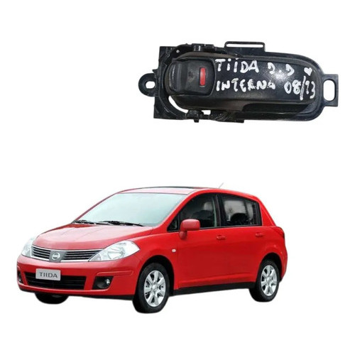 Macaneta Interna Nissan Tiida Dianteira Direita 2008 A 2013 Preto Dianteira