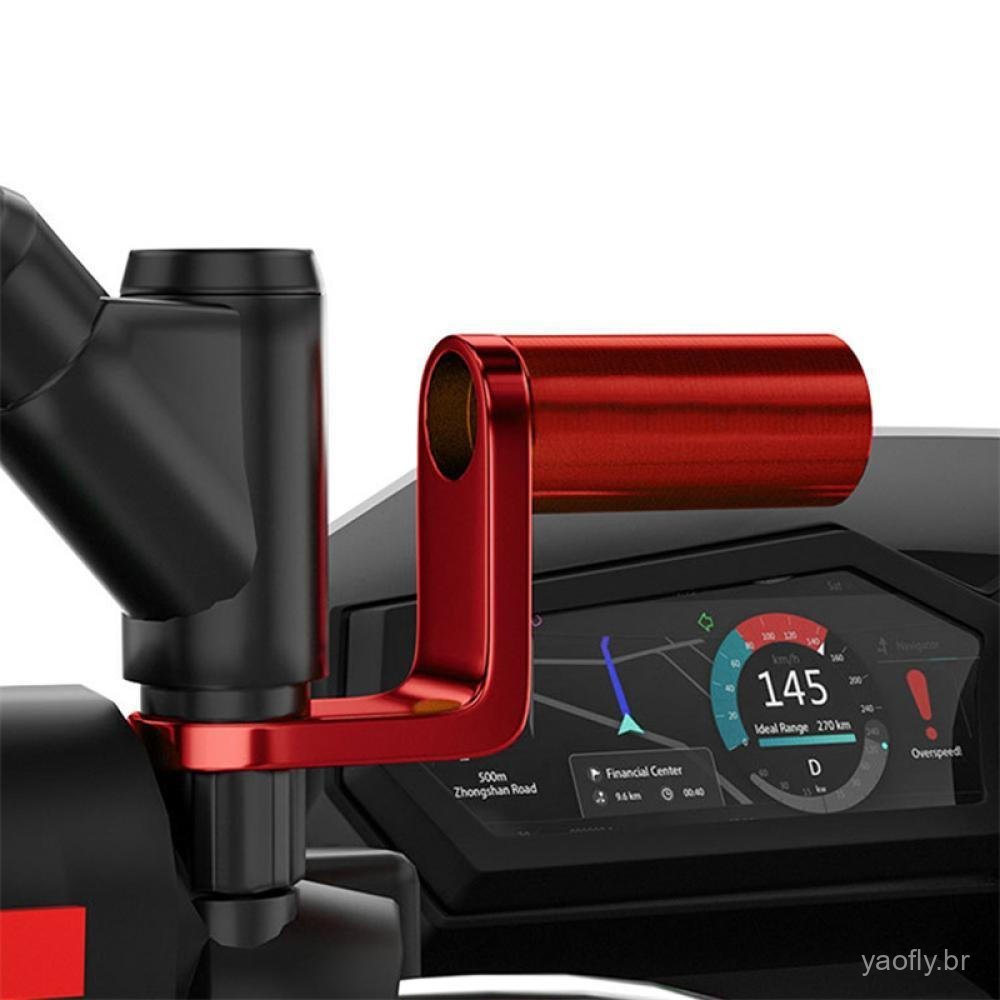 Suporte de Espelho Retrovisor para Motocicleta, Adaptador de Guidão em Liga de Alumínio, Suporte para Celular, Extensão 