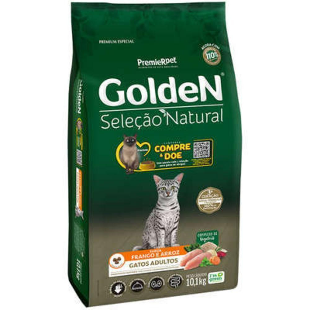 Ração Seca PremieR Pet Golden Seleção Natural para Gatos Adultos 1Kg