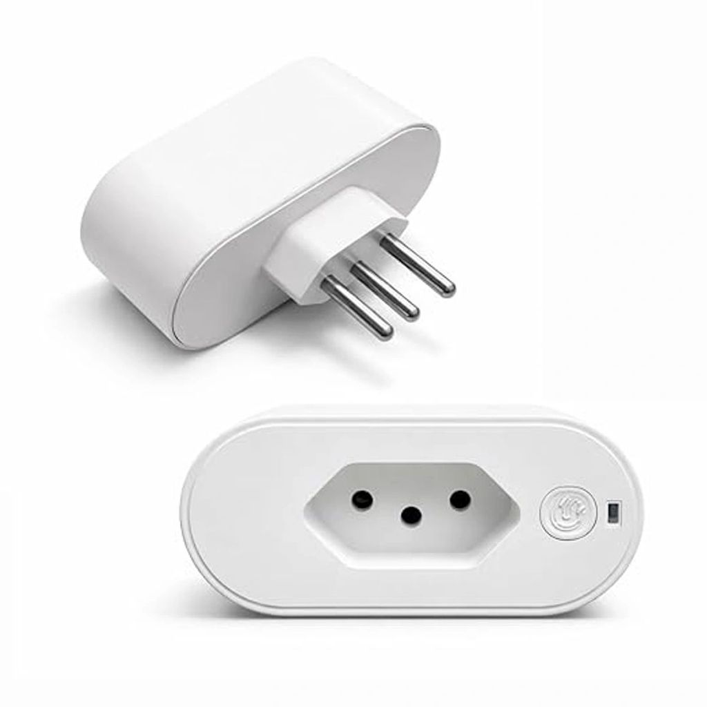Tomada Inteligente Wi-Fi Monitor de Consumo de Energia Smart Plug Compatível Alexa e Google Home