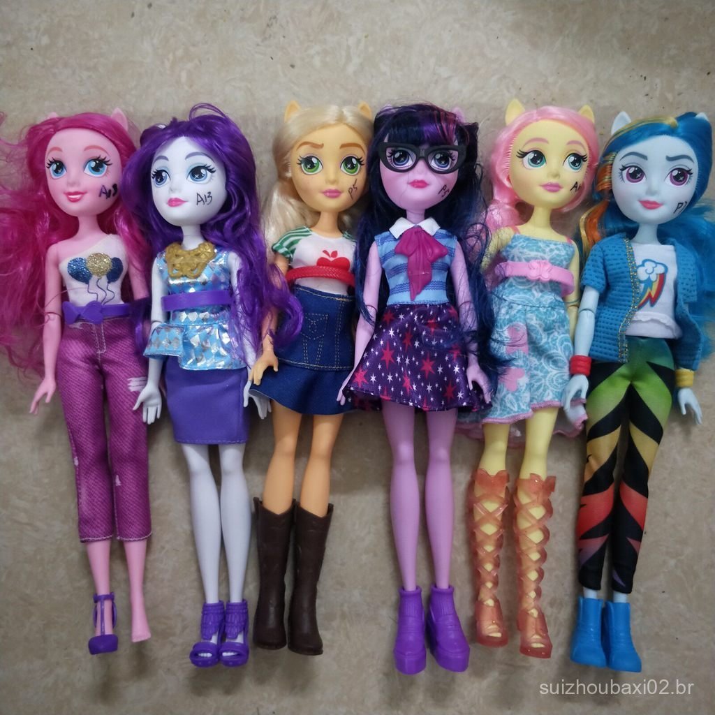 Produtos populares: Boneca My Little Pony, 5 articulações, item com defeito com escrita no rosto, vem com roupas e sapat