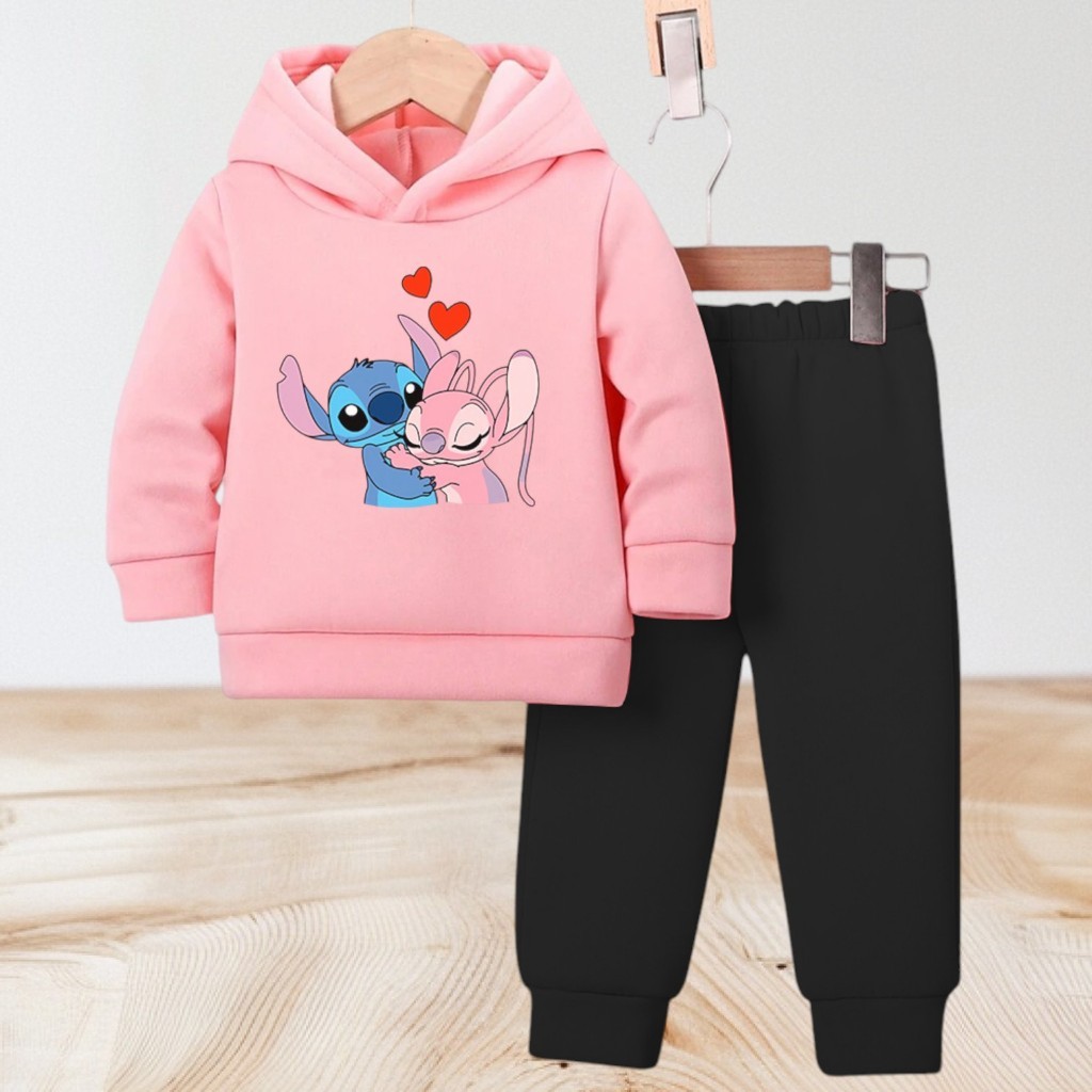 Conjunto Infantil Menina Moletom Desenho Lillo – Confortável e Quentinho