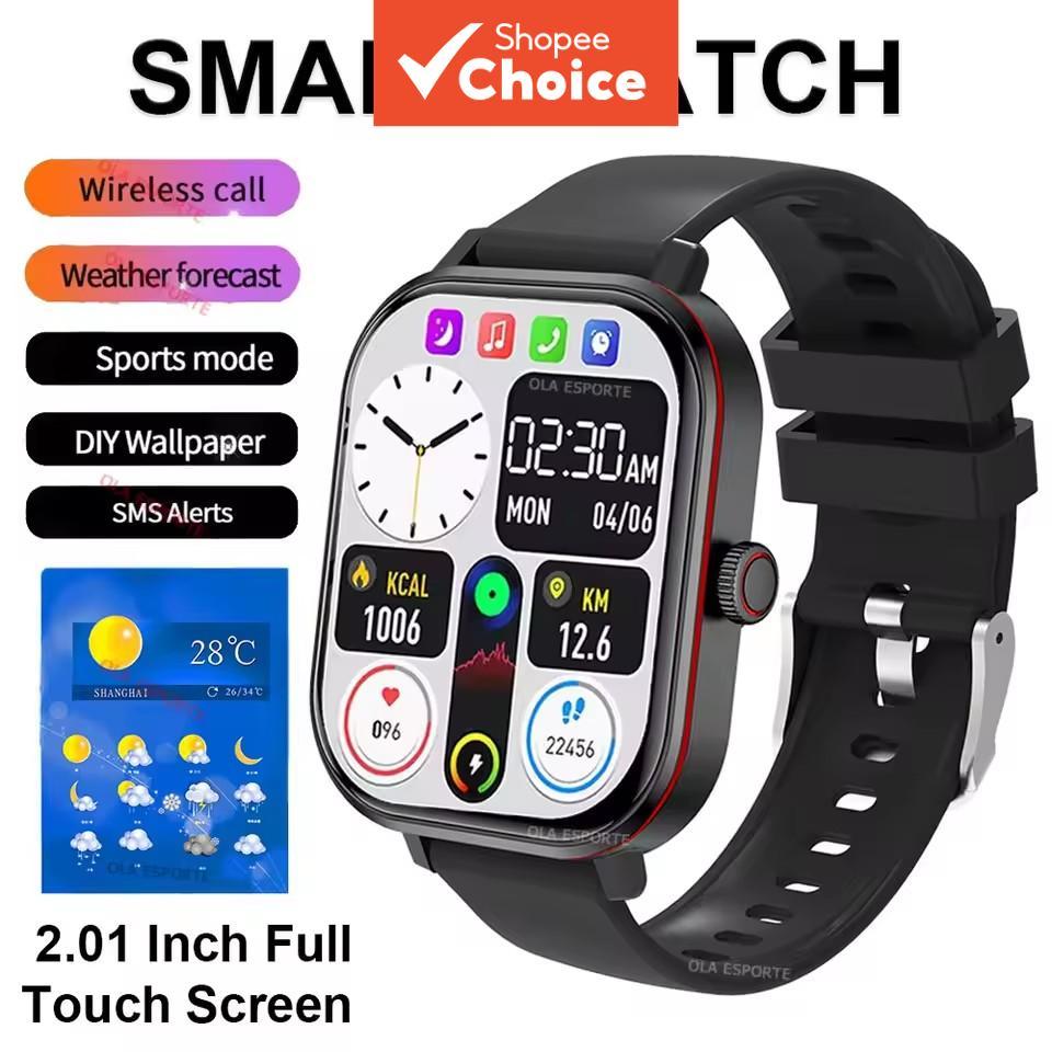 Smartwatch 2026 Android Presente 2,01'' Bluetooth Chamadas Relógio Inteligente Toque Discagem Música Fitness Tracker