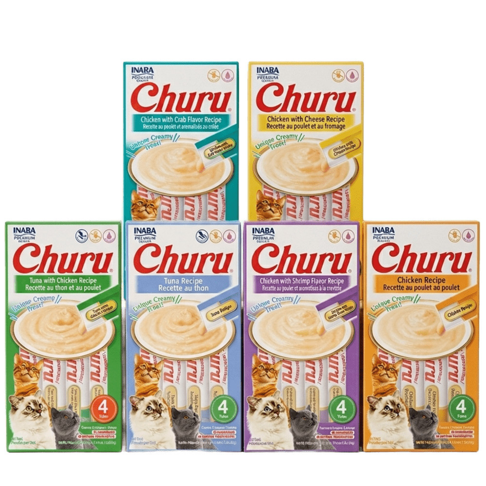 Petisco Churu para Gatos 56g - Pacote 4 Tubos de 14g