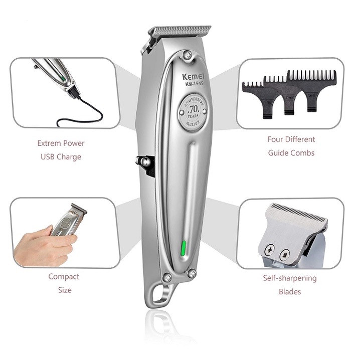 Máquina De Cortar Cabelo Profissional km-1949