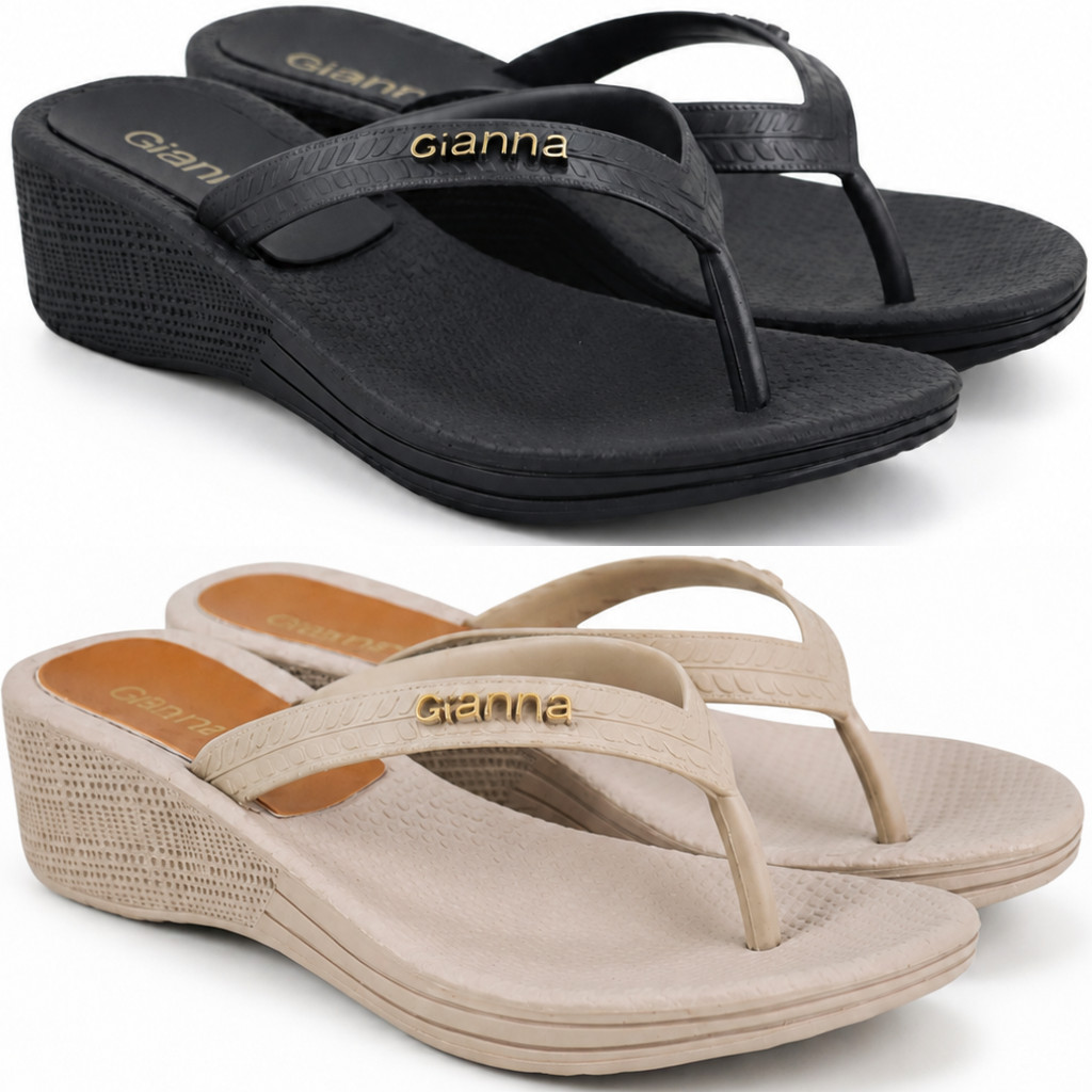 Chinelo Sandália Feminino Salto Anabela Confortável Ortopédico Leve Antiderrapante
