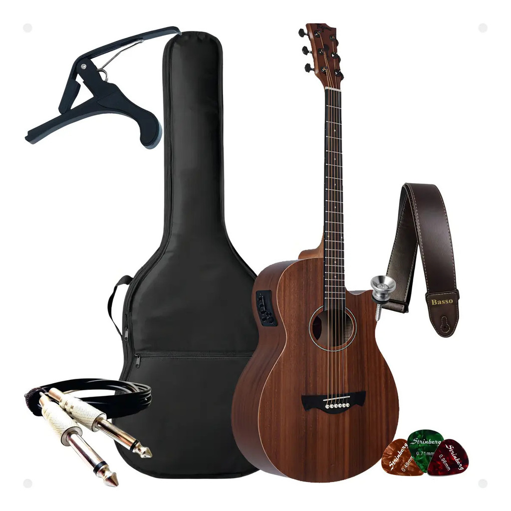 Kit Violão Tagima Dallas Elétrico Gran Reserva + Acessórios