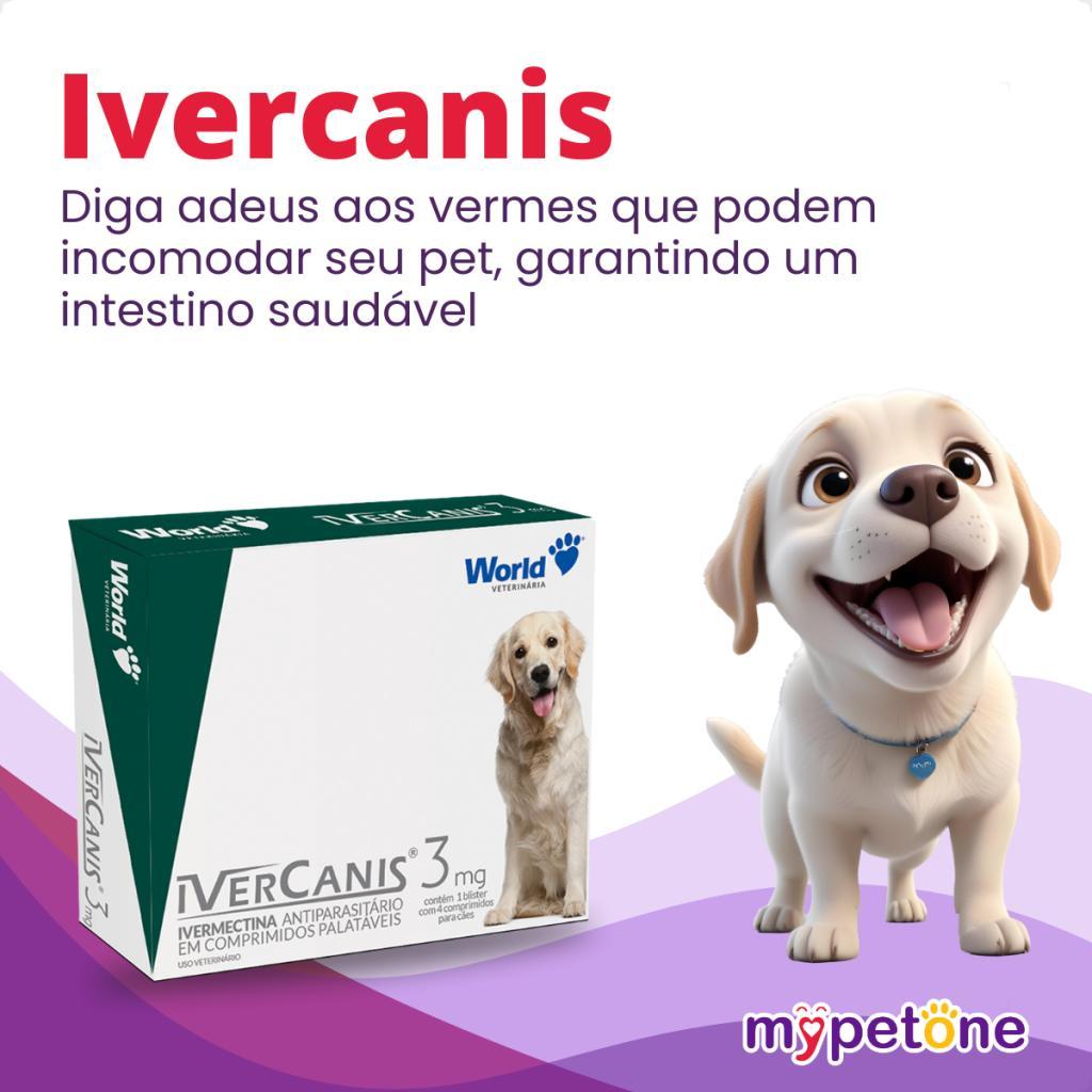 IverCanis 3mg Cães 15Kg World Veterinária - 4 Comprimidos · foto 2