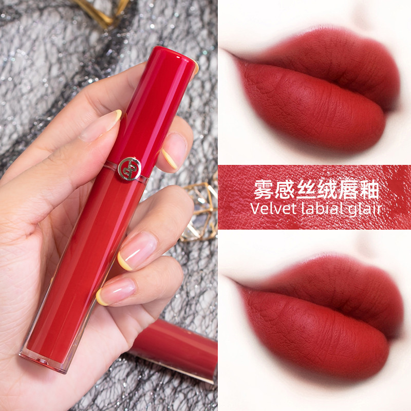 Arnie tubo vermelho genuíno batom esmalte labial antiaderente hidratante veludo fosco substituição plana tomate podre 40